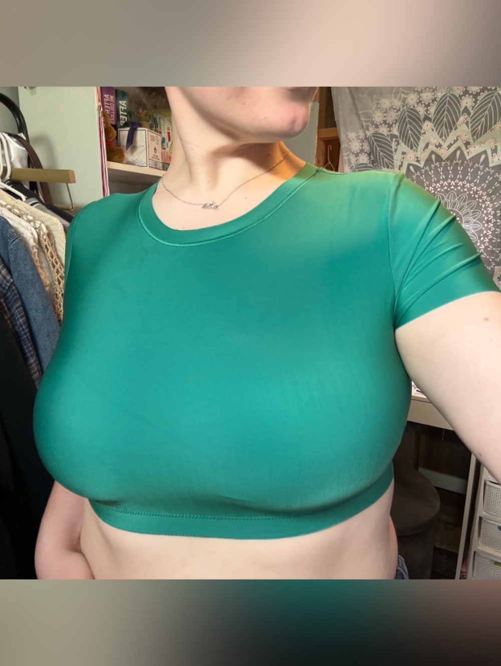 SMOOTHEZ by Aerie Crop Top Bralette Green Crop Top Bralette Like New